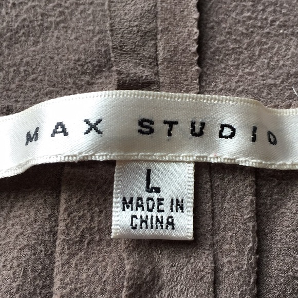 Max Studio vegan suede loose swing oversized vest - Picture 7 of 8